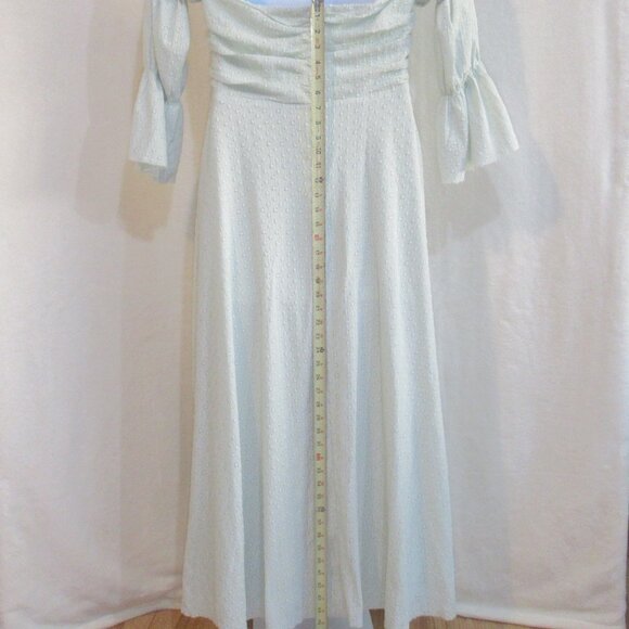 Worth Collective Eyelet Lace Puff Sleeve Midi Dress | Size XL - Picture 7 of 16